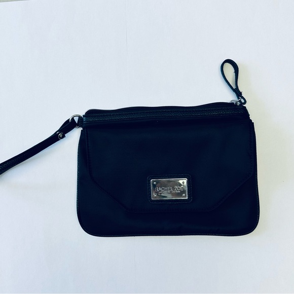 Rachel Zoe Black 2 PC Travel Tote Bag with Wristlet Detachable Shoulder Strap - Picture 10 of 16